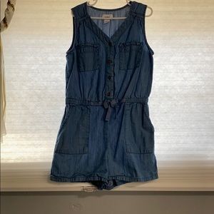 Old Navy girls denim romper. Size 8